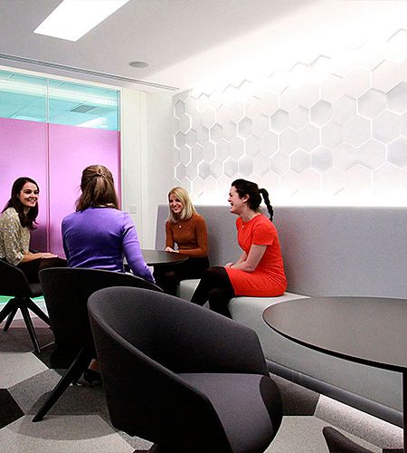3d wall design, 3d wall panels, geometric wall panels, honeycomb design, modern office interior,