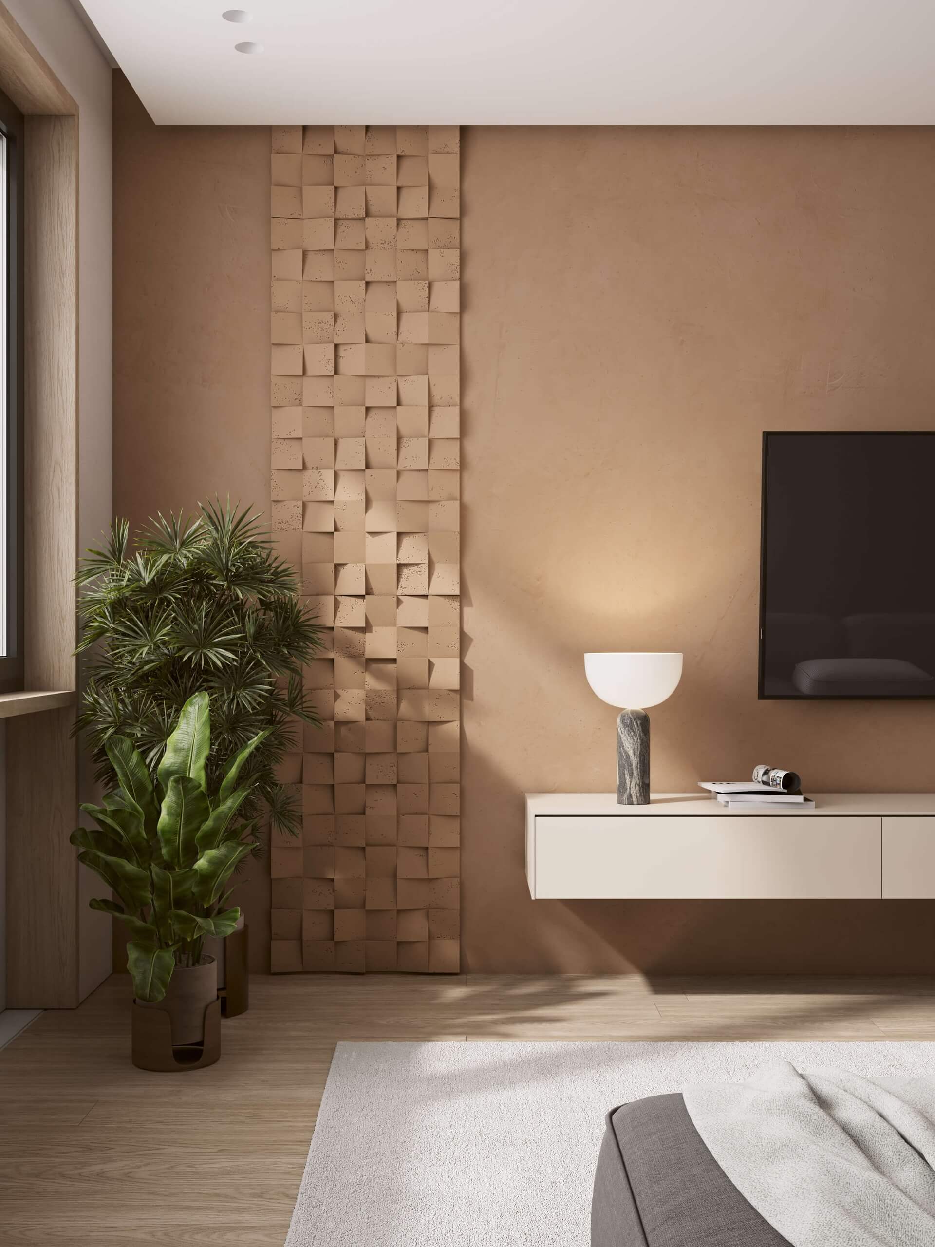 coco concrete tiles in living space